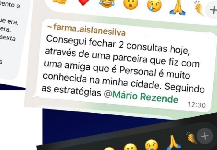 Print de mensagem — 2 consultas fechadas em um dia